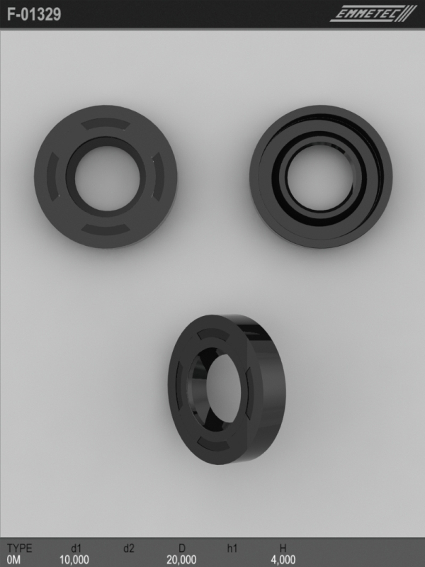 MSG - F-01329 - Сальник 10,00/20,00*4,00 тип 0M