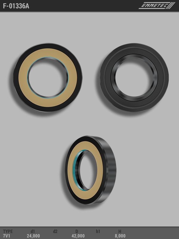 MSG - F-01336A - Сальник 24,00/42,00*8,00 тип 7V1