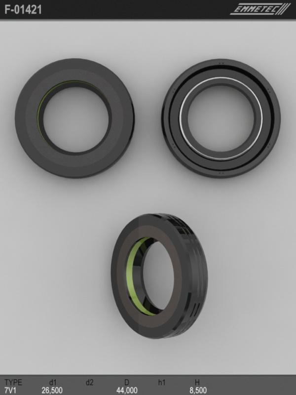 MSG - F-01421 - Сальник 26,50/44,00*8,50 тип 7V1