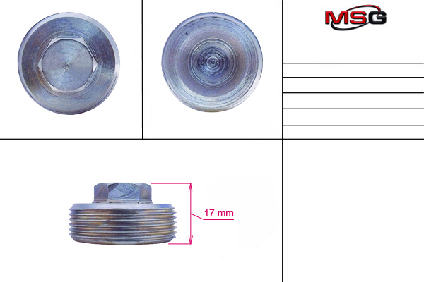 MSG - FO223NUTS - Гайка поджима боковая FORD FOCUS C-MAX 03-07,FOCUS II (DA_) 04-