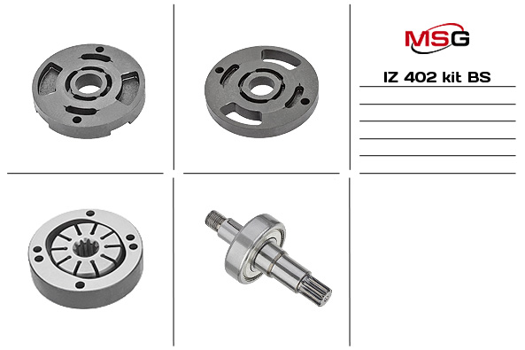 MSG - IZ402KITBS - Комплект ротора,статора,лопаток,(торм с-ма )ГУР ISUZU NQR 75 , BOGDAN A091 1999-2005,BOGDAN A092 05- MSG - IZ402KITBS - Комплект ротора,статора,лопаток,(торм с-ма )ГУР ISUZU NQR 75 , BOGDAN A091 1999-2005,BOGDAN A092 05-