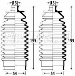 MSG - JA201DUSTER - Пыльник рулевой рейки JAGUAR XJ40 1986-1994