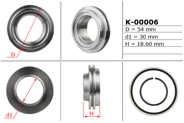 MSG - K-00006 - Поршень штока рулевой рейки с ГУР 30,00/54,00/18,60