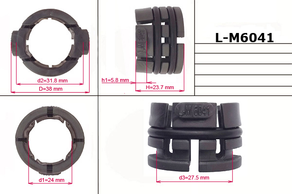 MSG - L M6041 - Втулка рульової рейки (без ГП) (для RE104) 24,00/27,50/38,00*5,80/23,70 MSG - L M6041 - Втулка рульової рейки (без ГП) (для RE104) 24,00/27,50/38,00*5,80/23,70
