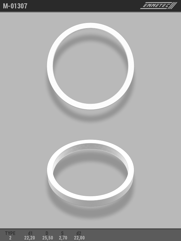 MSG - M-01307 - Кольцо тефлоновое O22,2x25,5 S2,7 O вала 22 тип 2 MSG - M-01307 - Кольцо тефлоновое O22,2x25,5 S2,7 O вала 22 тип 2