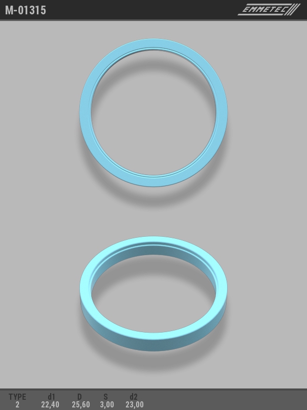 MSG - M-01315 - Кольцо тефлоновое O22,4x25,6 S3 O вала 23 тип 2