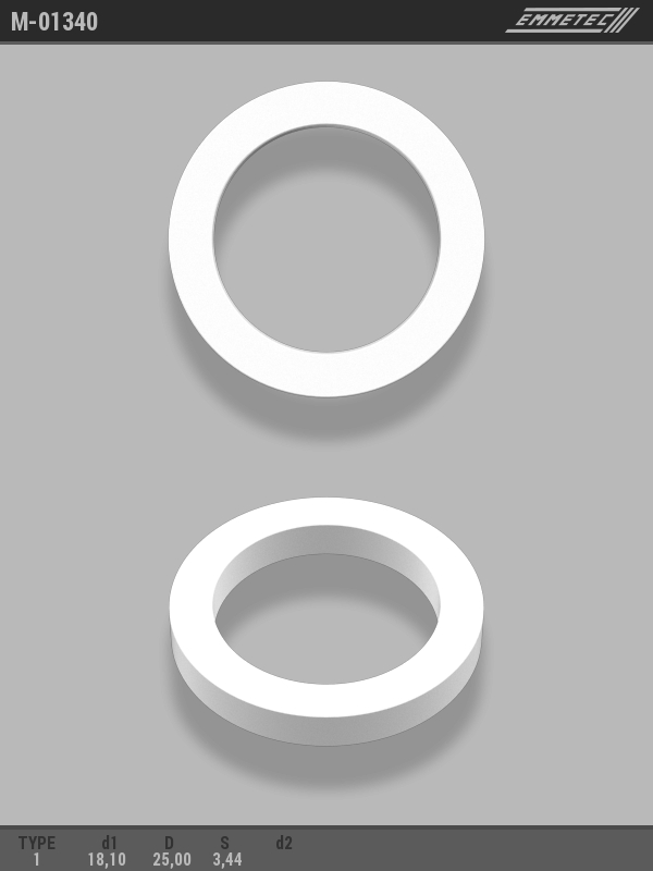 MSG - M-01340 - Кольцо тефлоновое O18,1x25 S3,44 тип 1 MSG - M-01340 - Кольцо тефлоновое O18,1x25 S3,44 тип 1