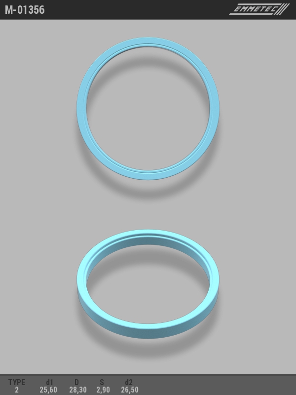 MSG - M-01356 - Кільце тефлонове O25,6x28,3 S2,9 O вала 26,5 тип 2