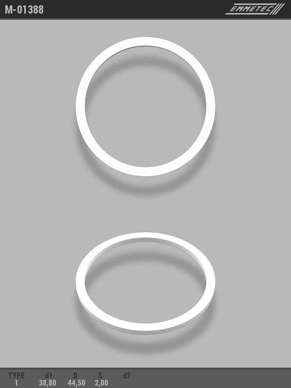 MSG - M-01388 - Кольцо тефлоновое O38,8x44,5 S2 тип 1