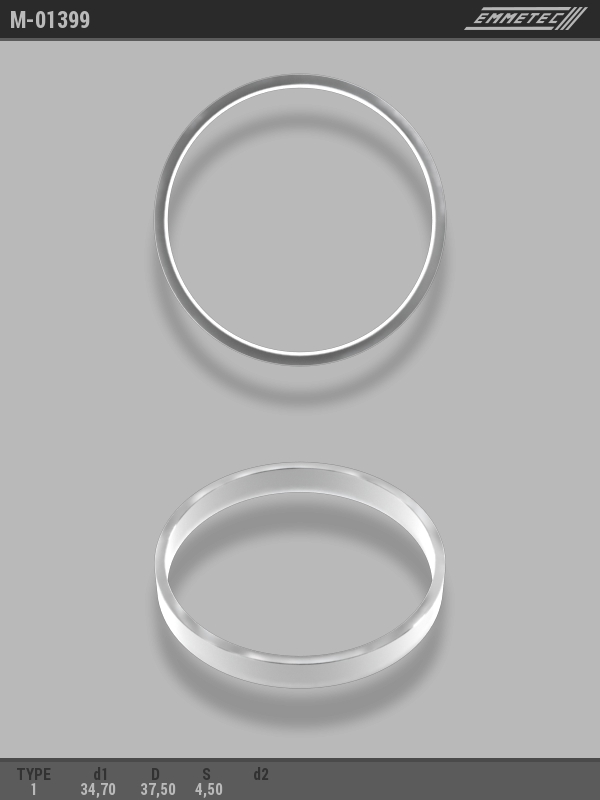 MSG - M-01399 - Кольцо тефлоновое O34,7x37,5 S4,5 тип 1