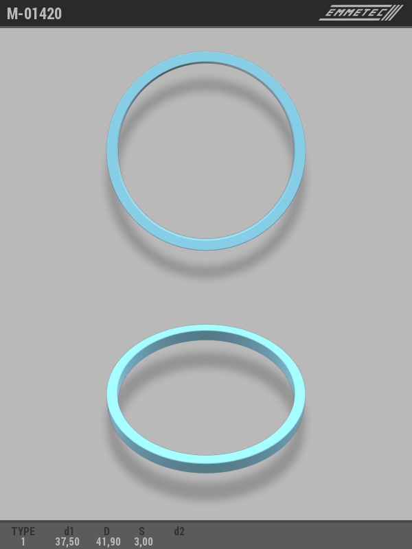 MSG - M-01420 - Кольцо тефлоновое O37,5x41,9 S3 тип 1