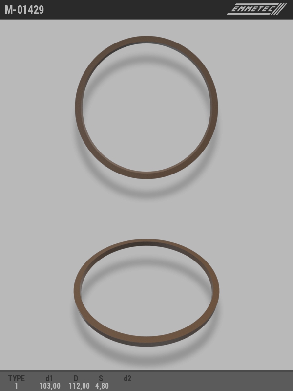 MSG - M-01429 - Кольцо тефлоновое O103x112 S4,8 тип 1 MSG - M-01429 - Кольцо тефлоновое O103x112 S4,8 тип 1