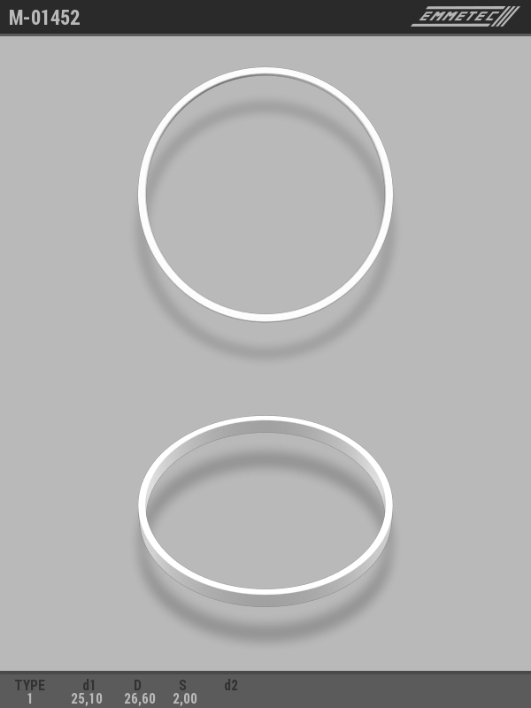 MSG - M-01452 - Кольцо тефлоновое O25,1x26,6 S2 тип 1 MSG - M-01452 - Кольцо тефлоновое O25,1x26,6 S2 тип 1