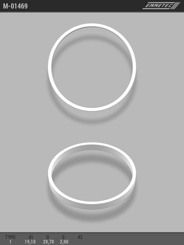 MSG - M-01469 - Кольцо тефлоновое O19,1x20,7 S2 тип 1