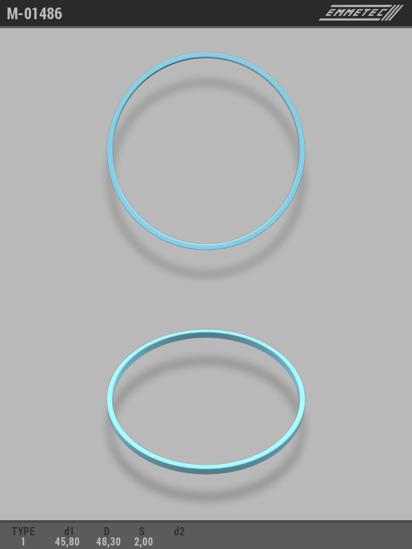 MSG - M-01486 - Кольцо тефлоновое O45,8x48,3 S2 тип 1