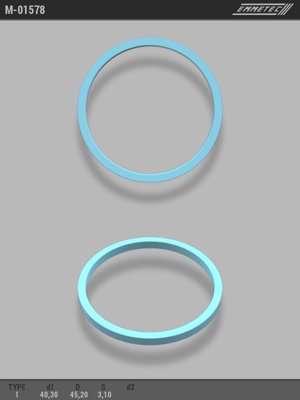 MSG - M-01578 - Кольцо тефлоновое O40,3x45,2 S3,1 тип 1 MSG - M-01578 - Кольцо тефлоновое O40,3x45,2 S3,1 тип 1