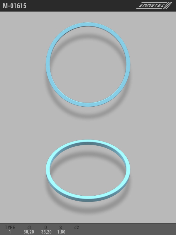 MSG - M-01615 - Кольцо тефлоновое O30,2x33,2 S1,8 тип 1