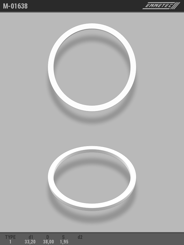 MSG - M-01638 - Кольцо тефлоновое O33,2x38 S2 тип 1