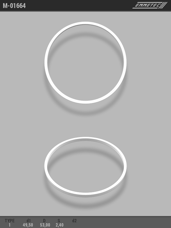 MSG - M-01664 - Кольцо тефлоновое O49,5x53 S2,4 тип 1