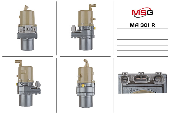 MSG - MA301R - Насос ГУР с ЭУР восстановленный MAZDA 3 2003-2009