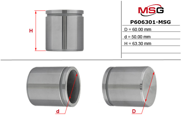 MSG - P606301-MSG - Поршень супорта MB T2 86-94, Vario 96-  (Lucas 60mm)