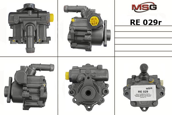 MSG - RE029R - Насос ГУР восстановленный RENAULT Master 1998-2003, RENAULT Master 2003-, NISSAN Interstar 2002- ZF