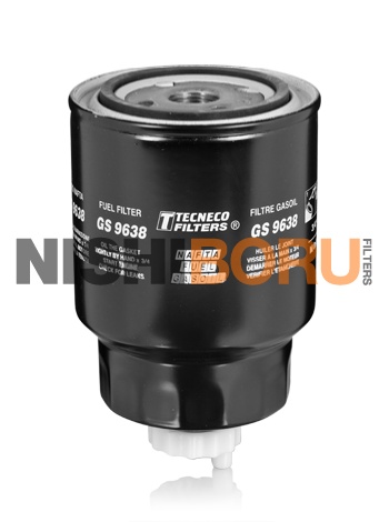 NISHIBORU - GS9638 - Фільтр паливний (з вінтом спуску води) Nissan Almera 2.2dCi 03-/Sunny 1.7D/2.0D 87-/Patrol 2.8TD 97-/Pathfinder III (R51M) 05-