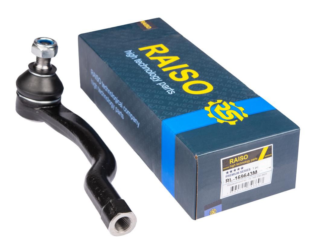 RAISO - RL-169643M - Наконечник кермовий правий MB A (W168), A (W169), B (W245) 1.5-Electric 07.98-06.12 RAISO - RL-169643M - Наконечник кермовий правий MB A (W168), A (W169), B (W245) 1.5-Electric 07.98-06.12