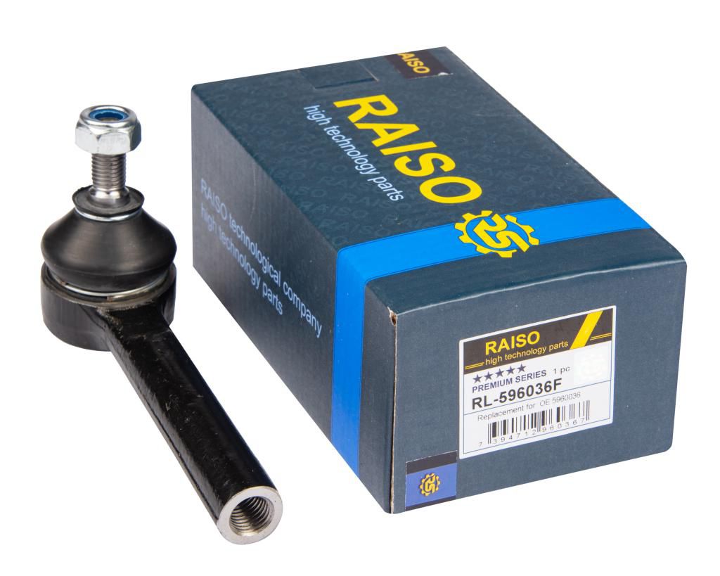 RAISO - RL-596036F - Наконечник керм. тяги лів./прав. Fiat Cinquecento, Regata, Ritmo, Seicento / 600; Lancia A 112; Seat Ibiza I, Malaga 0.7-Electric 03.78-01.10 RAISO - RL-596036F - Наконечник керм. тяги лів./прав. Fiat Cinquecento, Regata, Ritmo, Seicento / 600; Lancia A 112; Seat Ibiza I, Malaga 0.7-Electric 03.78-01.10