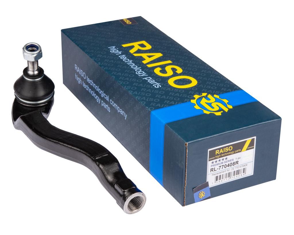 RAISO - RL-770408R - Наконечник кермової тяги правий Renault Kangoo1.5dCi/1.6dCi 08- RAISO - RL-770408R - Наконечник кермової тяги правий Renault Kangoo1.5dCi/1.6dCi 08-