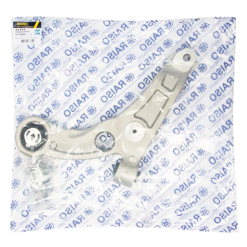 RAISO - RL-77839AC - Важіль передній лів. нижній Cherokee IV 13- (з шаровою опорою) RAISO - RL-77839AC - Важіль передній лів. нижній Cherokee IV 13- (з шаровою опорою)