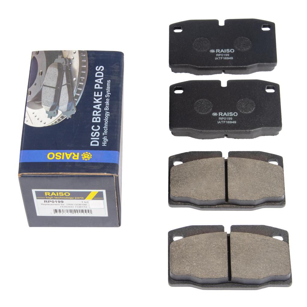RAISO - RP0199 - К-кт перед. гальм. колодок Daewoo Lanos/Nexia/Opel Ascona/Corsa/Kadett/Omega/Vectra A RAISO - RP0199 - К-кт перед. гальм. колодок Daewoo Lanos/Nexia/Opel Ascona/Corsa/Kadett/Omega/Vectra A