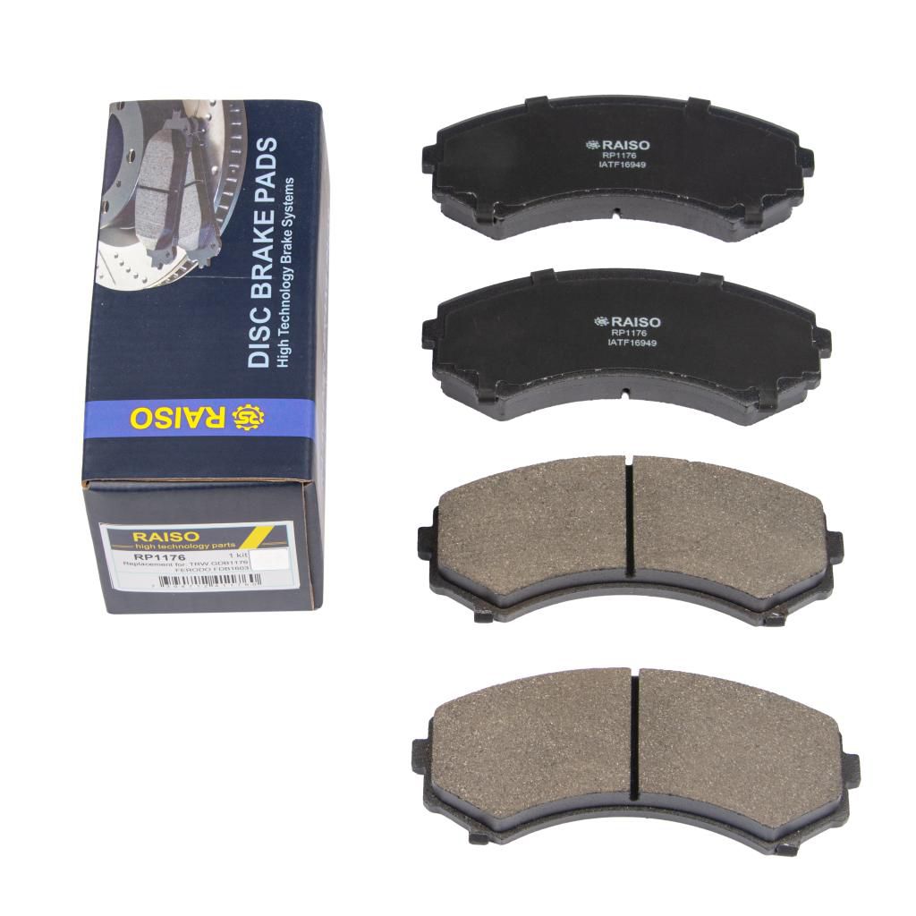 RAISO - RP1176 - Гальмівні колодки дискові перед. Mazda Mpv I; Mitsubishi Grandis, Pajero  2.0D-4.5 12.90-