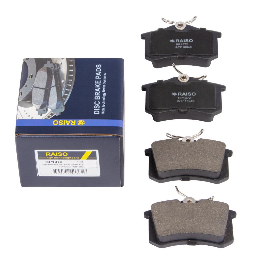 RAISO - RP1372 - Гальмівні колодки дискові зад. Citroen/Peugeot/Renault/VAG (17mm) RAISO - RP1372 - Гальмівні колодки дискові зад. Citroen/Peugeot/Renault/VAG (17mm)