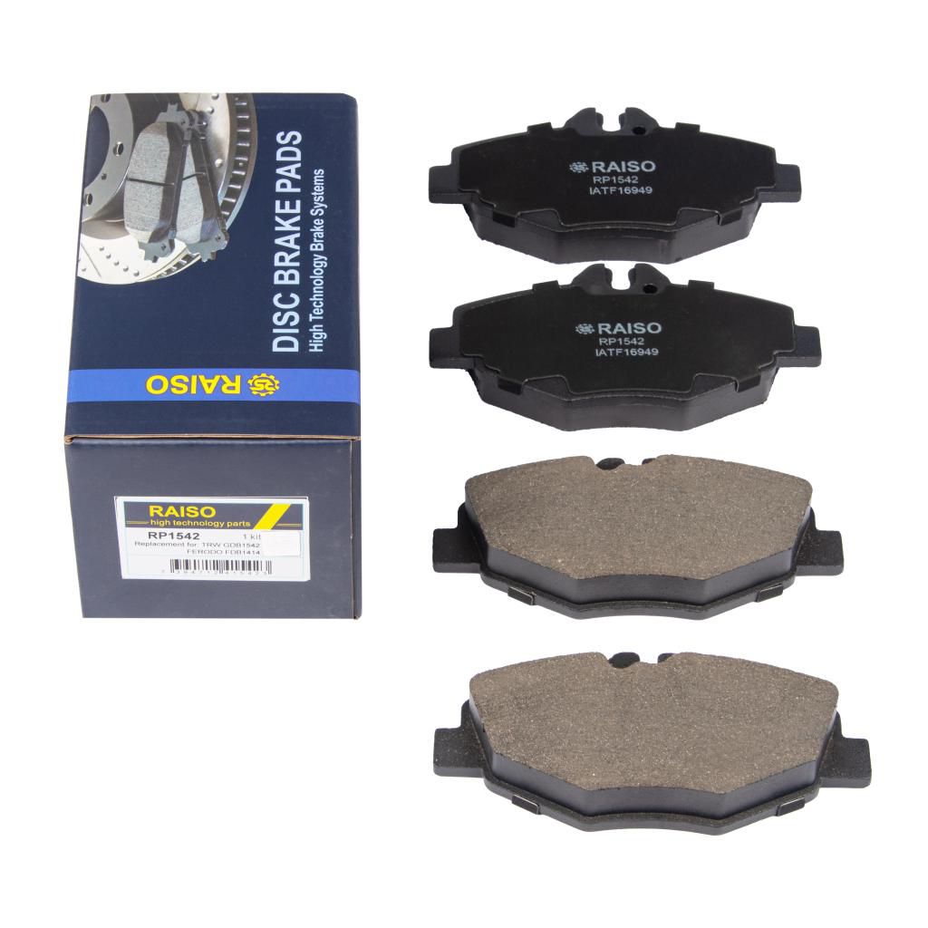 RAISO - RP1542 - Гальмівнi колодки дисковi перед. DB W211 E-klasa 02- (з дат.) RAISO - RP1542 - Гальмівнi колодки дисковi перед. DB W211 E-klasa 02- (з дат.)