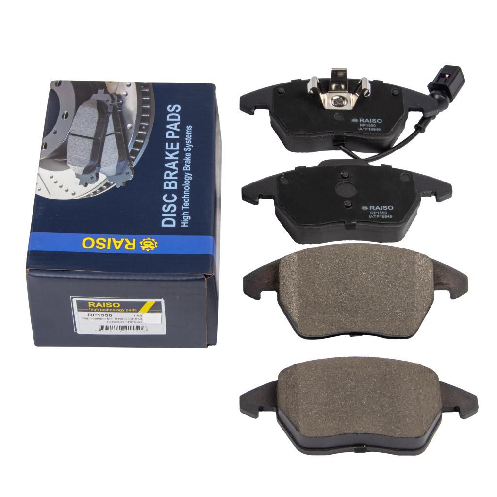 RAISO - RP1550 - Гальмівні колодки дискові перед. Audi A1, A3, TT// Seat Altea, Ibiza// Skoda Octavia, Rapid// VW Beetle, Caddy, Golf 1.4-3.6V6 02.04-