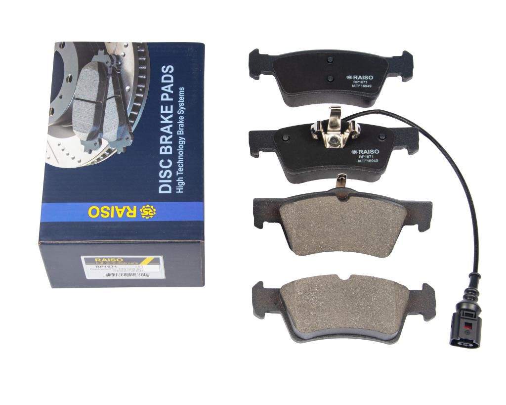 RAISO - RP1671 - Гальмівні колодки дискові зад.  VW Multivan, T5 1.9TDI/2.5TDI/3.2i V6 4-motion 04.03-11.09