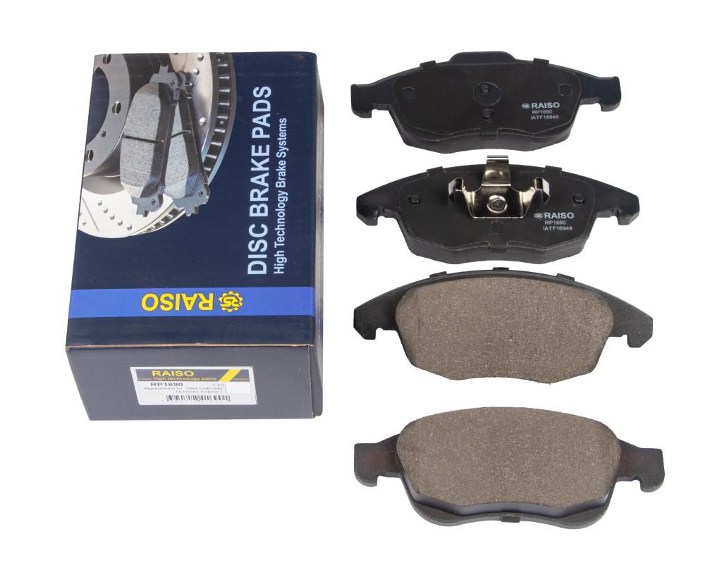 RAISO - RP1690 - Гальмівні колодки дискові перед. Citroen C4 Picasso 1.8i 16V/1.6HDI 07- RAISO - RP1690 - Гальмівні колодки дискові перед. Citroen C4 Picasso 1.8i 16V/1.6HDI 07-