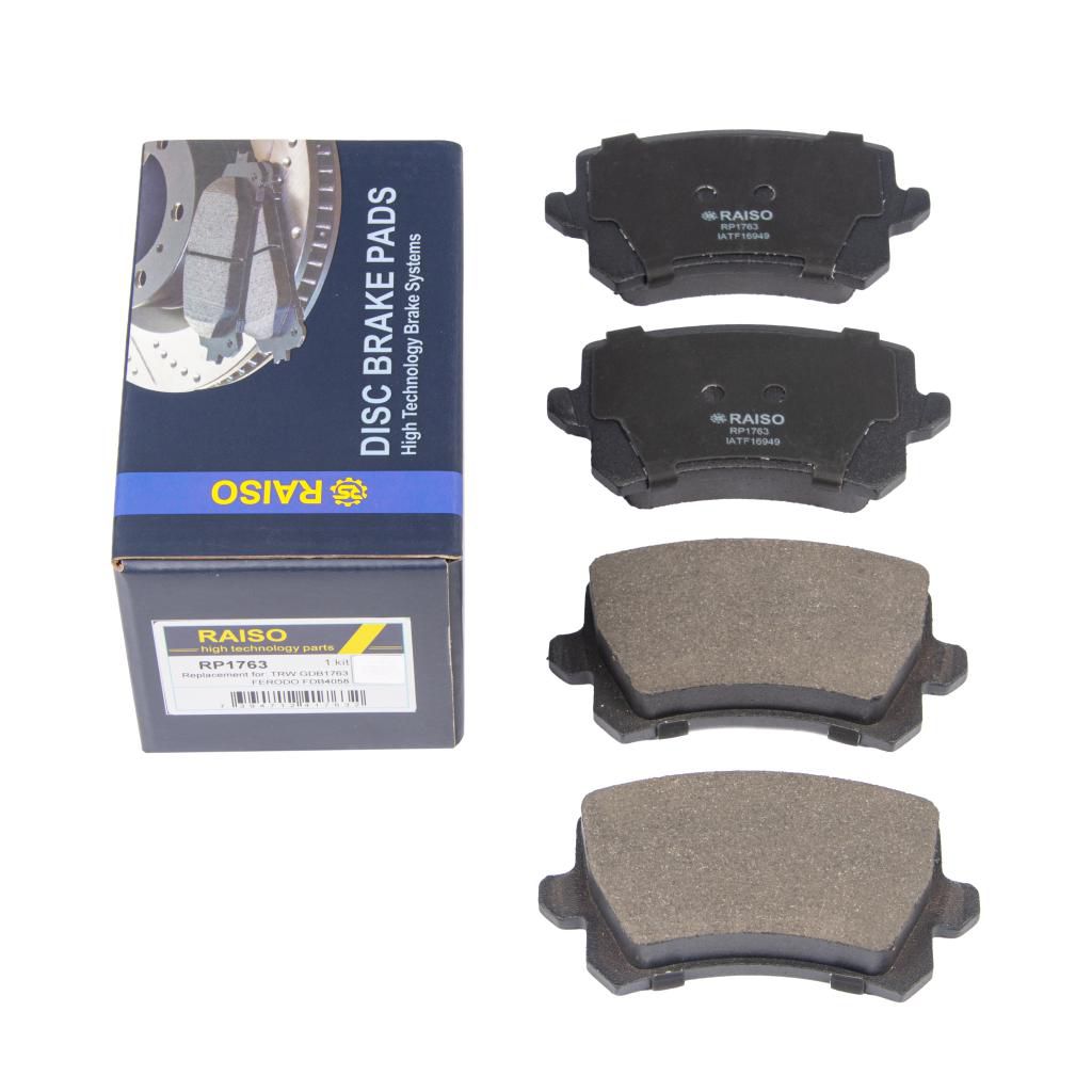 RAISO - RP1763 - Колодки гальмівнi зад. Audi A6, Q3; Seat Alhambra; Passat, Passat Alltrack, Passat CC, Sharan, Tiguan 1.4-4.2 05.04- RAISO - RP1763 - Колодки гальмівнi зад. Audi A6, Q3; Seat Alhambra; Passat, Passat Alltrack, Passat CC, Sharan, Tiguan 1.4-4.2 05.04-