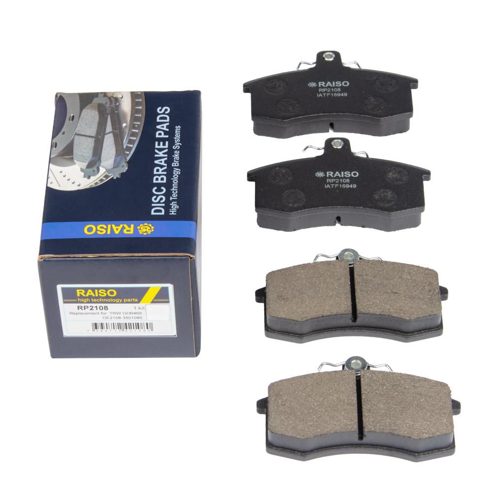 RAISO - RP2108 - Гальмівнi колодки дисковi перед. ВАЗ/Lada 2108/2109 RAISO - RP2108 - Гальмівнi колодки дисковi перед. ВАЗ/Lada 2108/2109