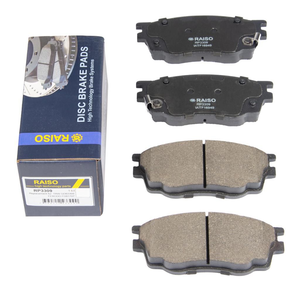 RAISO - RP3309 - Гальмівні колодки дискові перед. Mazda 6 1.8 02-07 RAISO - RP3309 - Гальмівні колодки дискові перед. Mazda 6 1.8 02-07