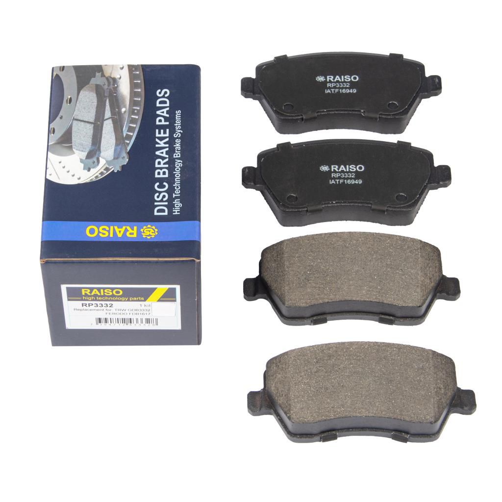 RAISO - RP3332 - Гальмівні колодки перед. дискові Dacia Dokker, Duster, Logan// Nissan Note// Renault Captur, Clio III, IV, Kangoo, Modus, Grand Modus 1.2-1.6 09.04- RAISO - RP3332 - Гальмівні колодки перед. дискові Dacia Dokker, Duster, Logan// Nissan Note// Renault Captur, Clio III, IV, Kangoo, Modus, Grand Modus 1.2-1.6 09.04-