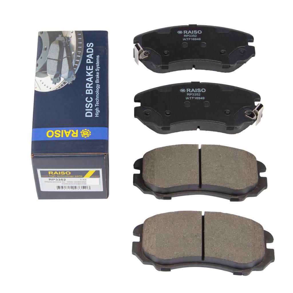 RAISO - RP3352 - Гальмівні колодки дискові перед. Hynday Tucson 01-/Sonata 04-/Elantra 06-11 RAISO - RP3352 - Гальмівні колодки дискові перед. Hynday Tucson 01-/Sonata 04-/Elantra 06-11
