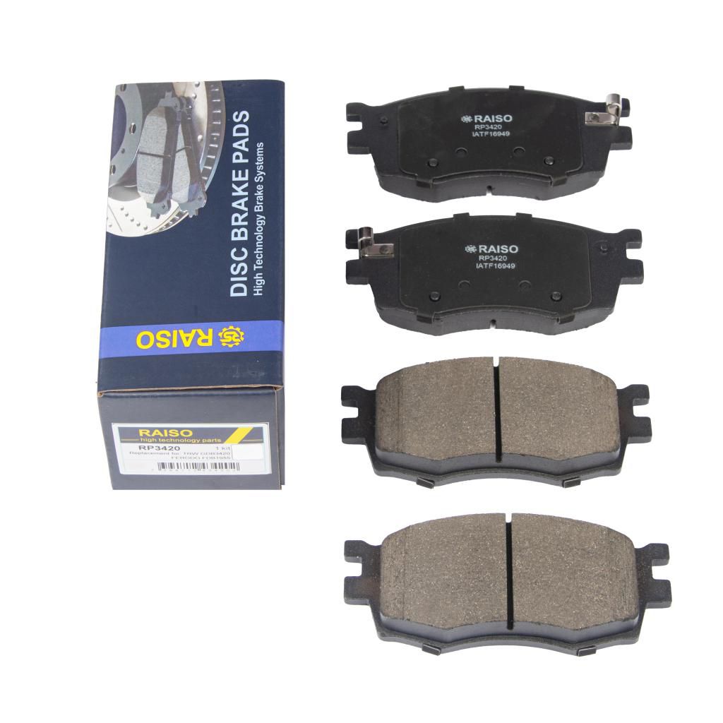 RAISO - RP3420 - Гальмівні колодки дискові перед. Hyundai Accent 1.4/1.6/Kia Rio II 1.4/1.6 05-