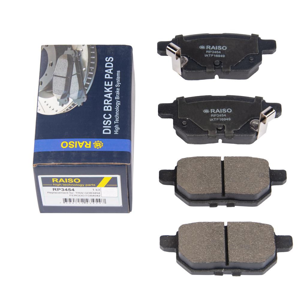 RAISO - RP3454 - Гальмівні колодки задні Toyota Corolla/Auris/Yaris 1.0i-2.2D 01.07- RAISO - RP3454 - Гальмівні колодки задні Toyota Corolla/Auris/Yaris 1.0i-2.2D 01.07-
