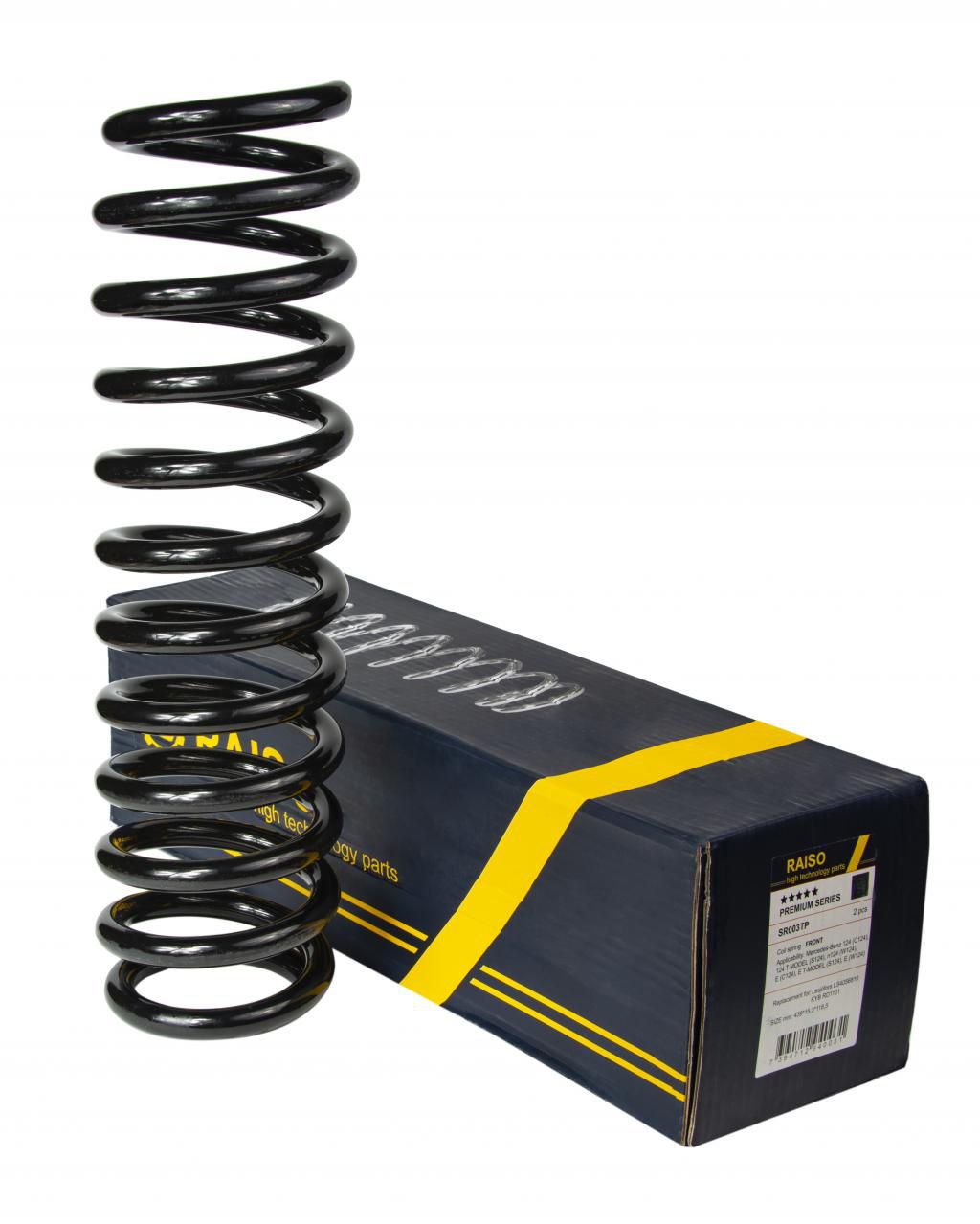 RAISO - SF003TP - Пружина передня (посилена) MB 124 85- (439*15,3*118,5) RAISO - SF003TP - Пружина передня (посилена) MB 124 85- (439*15,3*118,5)