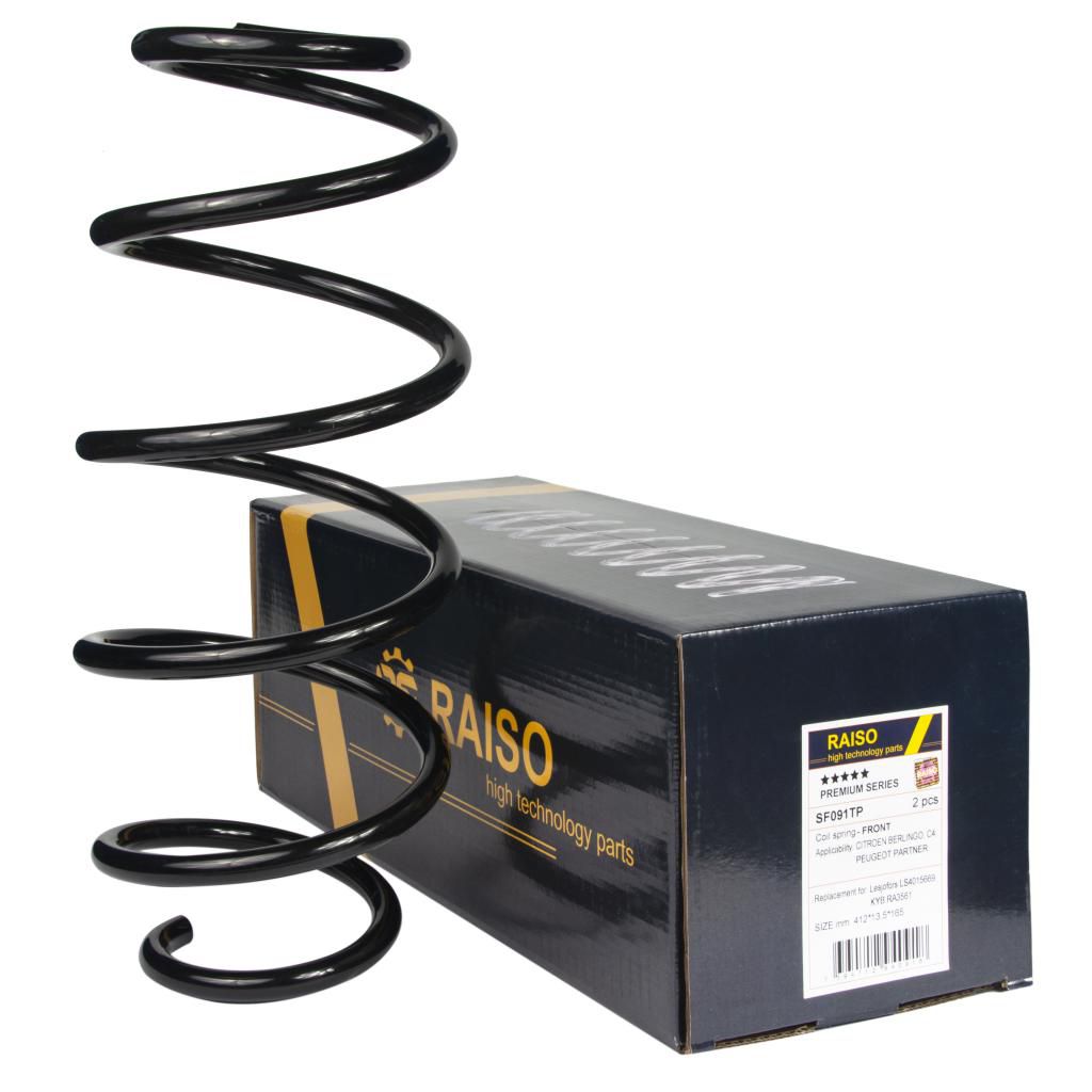 RAISO - SF091TP - Пружина передн. Citroen Berlingo 1.6/1.6HDI 08- /Peugeot Partner 1.6/1.6HDI 08 -