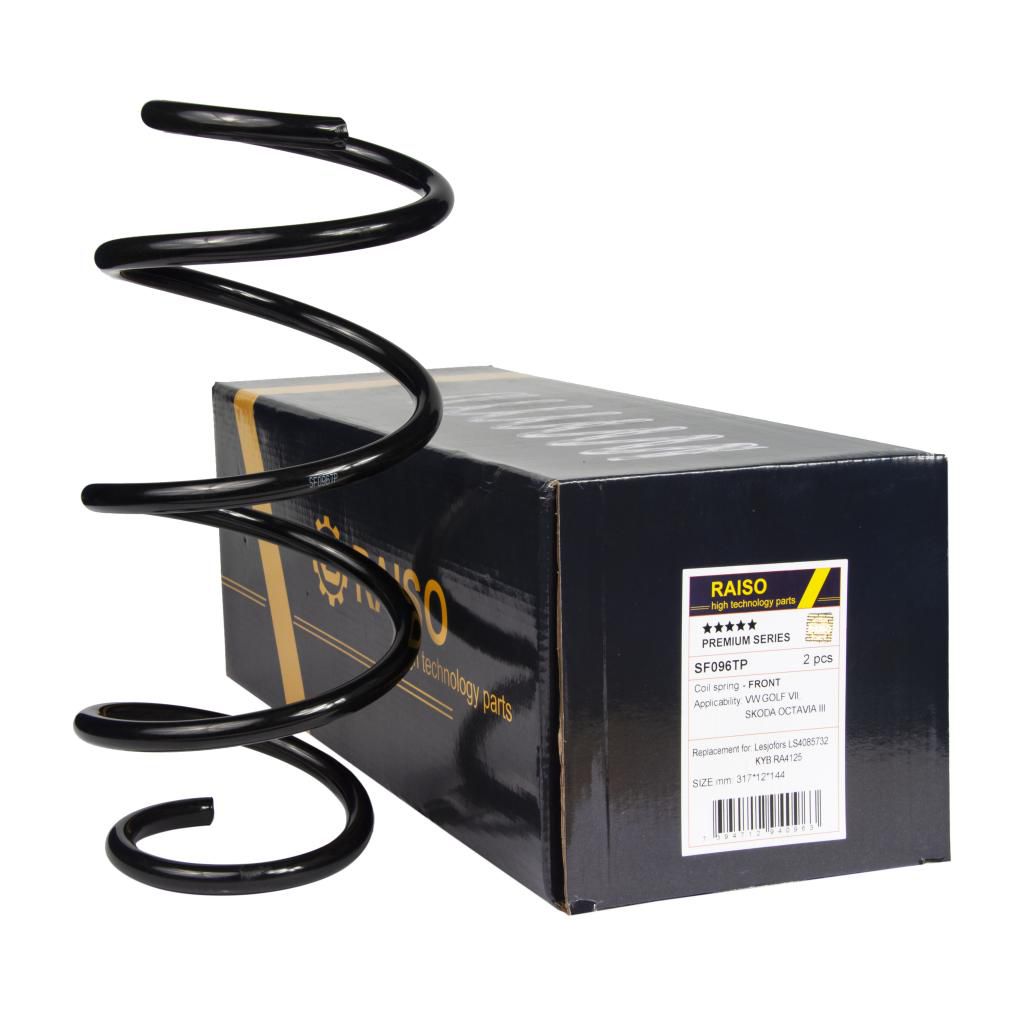 RAISO - SF096TP - Пружина передн. Audi A3 12- /Seat Leon 13- /Skoda Octavia 12- /VW Golf VII 12-/Passat B8 1.4TSI 14- RAISO - SF096TP - Пружина передн. Audi A3 12- /Seat Leon 13- /Skoda Octavia 12- /VW Golf VII 12-/Passat B8 1.4TSI 14-