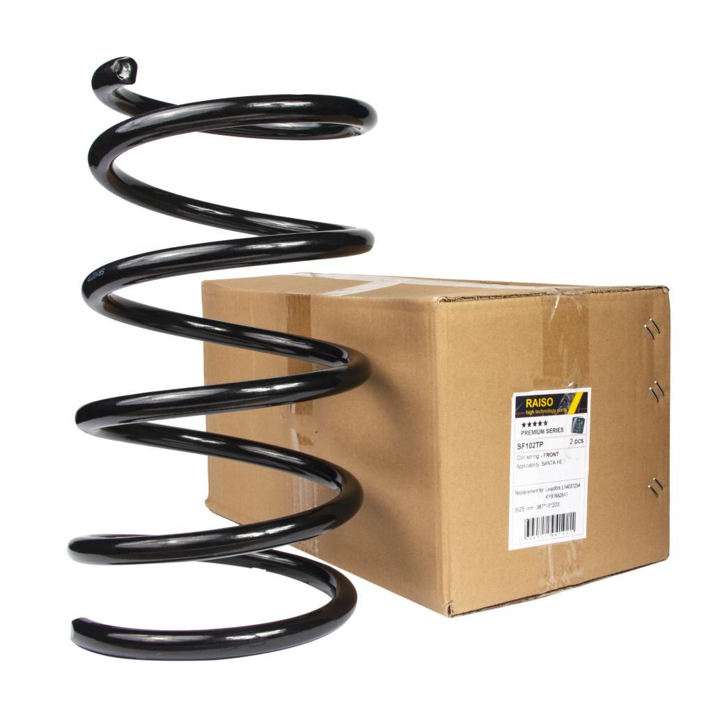 RAISO - SF102TP - Пружина передня Santa Fe II 06-12 (387*18*203) RAISO - SF102TP - Пружина передня Santa Fe II 06-12 (387*18*203)