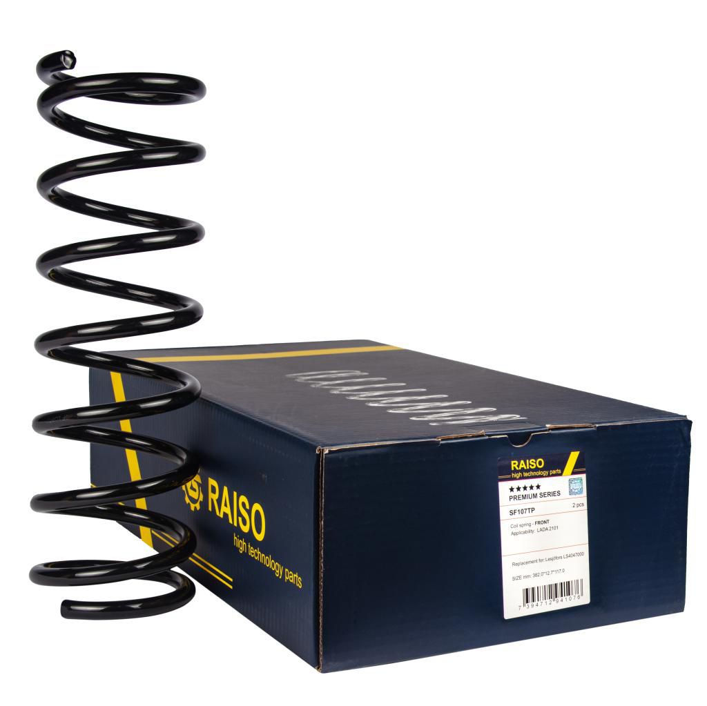 RAISO - SF107TP - Пружина передня Lada 2101 (382*12,7*117)